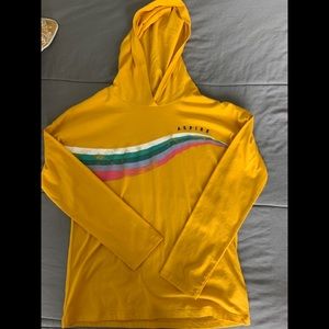 Old Navy kids “Aspire” Yellow Long Sleeve Tee